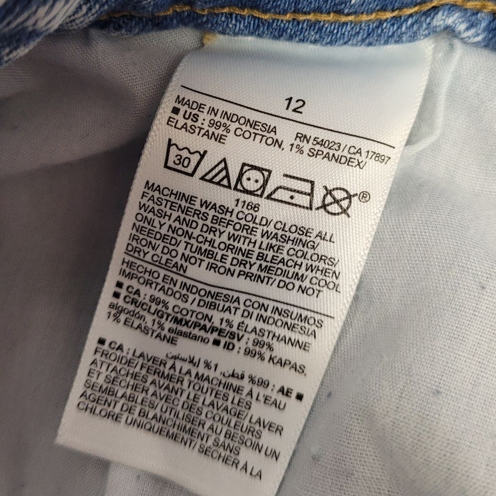 OLD NAVY high waist OG loose light wash stretch straight leg jeans 12 - Picture 6 of 9